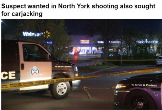 北约克枪击一人死亡疑犯劫车逃走