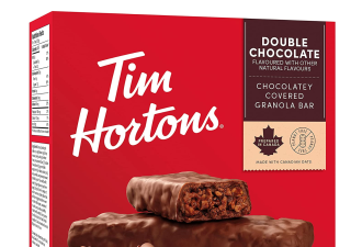 Tim Hortons 巧克力燕麦棒5条一盒仅$2!