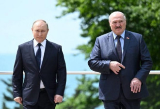 普京开心度假 与白俄总统说说笑笑