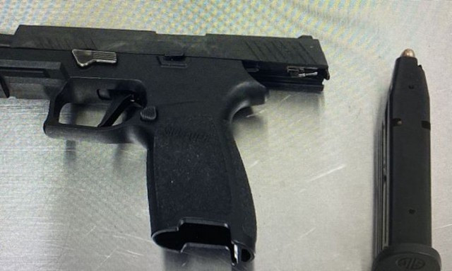 A firearm was seized in a May 29 search