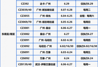 民航局6月航班 加航更新直飞上海通知