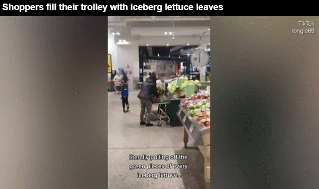曝光！2名亚裔女子在超市狂捡菜叶子，装满整个推车！网友吵翻