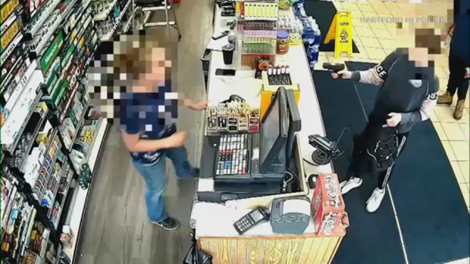 12-year-old boy caught on video robbing Michigan gas station, firing gun, authorities say - ABC30 Fresno