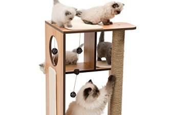 Catit 胡桃木猫爬架78CM高6.3折!无异味不粘毛
