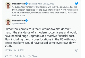 定了！温哥华多伦多双双成为2026世界杯主办城市
