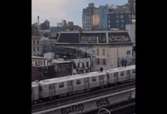 纽约8人在地铁顶部奔跑 警方介入调查