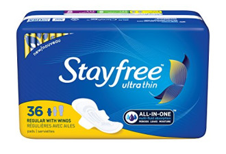 Stayfree超薄卫生棉36片亲肤柔软$4.97