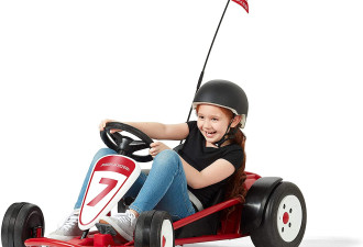 史低价:Radio Flyer 儿童电动卡丁车再降价，3-8岁可玩