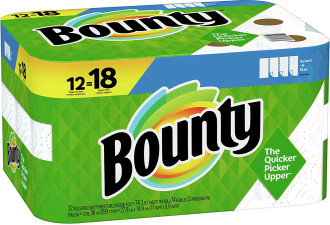 Bounty双层厨房纸 12卷=普通18卷