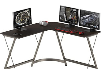 SHW L型办公桌游戏桌现价$97.63