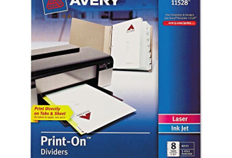 Avery 可DIY 文件分割标签页8页装$6.98