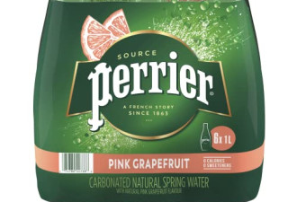 Perrier 果味气泡水巴黎水1Lx6大瓶
