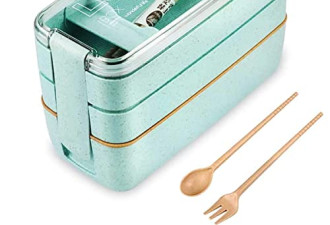 HSYTEK 3层午餐盒带餐具$13.59!安全环保材质