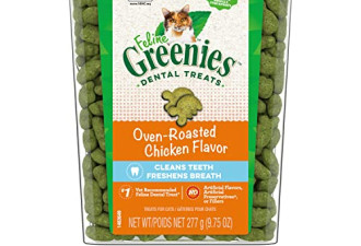 Greenies 成年猫咪洁牙零食$9.74!烤鸡肉口味