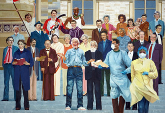 多伦多华人画家用一幅油画描述加拿大155年建国史