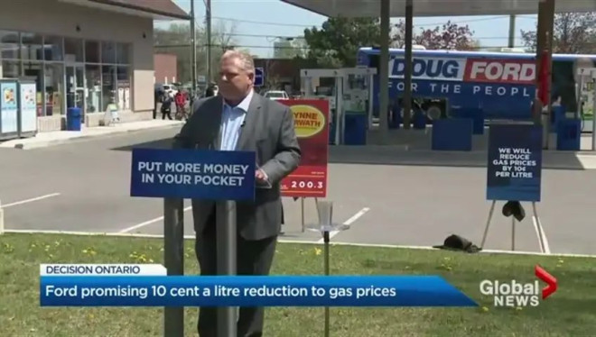 Doug Ford vows to cut gas prices, but unclear on how lost revenue would be  replaced | Globalnews.ca