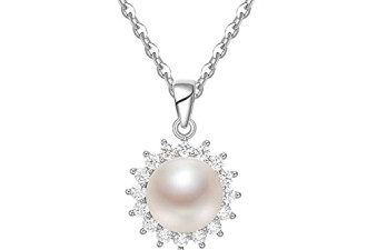 GN PEARL 女式珍珠项链925纯银$21.99