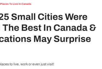 这25个小城被评为加拿大最宜居小城市