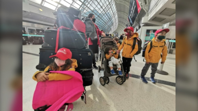 Ludwing Perea-Melendez and his family waited at Pearson International Airport for several hours but they were not able to take their trip to Peru due to a spelling error on their flight reservation. (Source: Submitted)