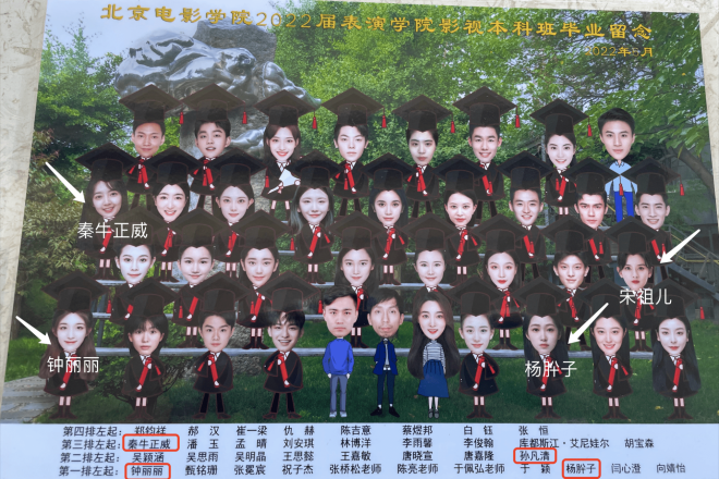 北电18级表演系毕业照曝光，宋祖儿甜美出镜，吴磊被曝延期毕业_钟丽丽_网友_明星
