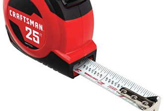 Craftsman 25英尺/7.6米可伸缩卷尺$8.99