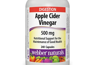 Webber Naturals苹果醋胶囊$11.97!排毒瘦身