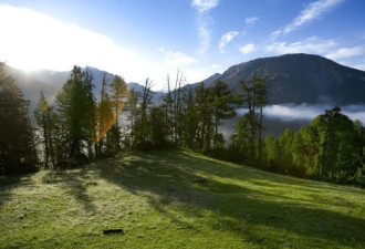 瑞士的恩嘎丁地区：孤独地美丽盛放