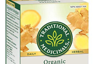 Traditional Medicinals 有机姜茶20包$4.19