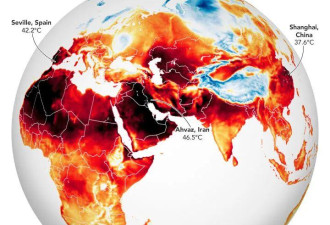 热：伊朗达到52度，上海150年来最高温