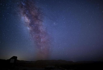 以色列沙漠上空现壮美银河星空 璀璨闪耀