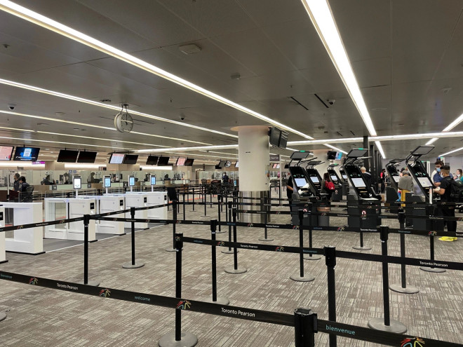 New eGates at customs and immigration at Toronto Pearson airport, Terminal 1, on Aug. 3, 2022.
