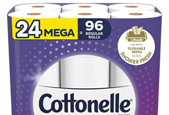 超低价!Cottonelle超柔加厚卫生纸24卷$17.32
