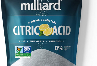 Milliard 食品级柠檬酸粉450g 去水垢神器