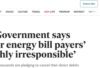 能源上涨 超7.5万英国人决定赖账 政府急