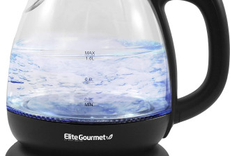 Elite Gourment蓝光玻璃电热水壶 1升 4杯量