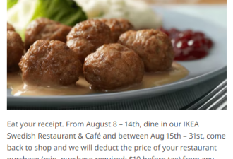爽！加拿大IKEA请你吃免费大餐！外加全场满$250减$50！