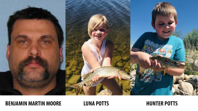 Benjamin Martin Moore, Luna Potts, and Hunter Potts. (Courtesy: Sask. RCMP)