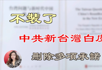 中国最新台湾白皮书删除不派兵进驻台湾的承诺
