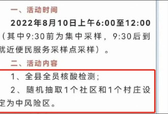 魔幻：核酸检测搞“大比武” “随机抽取”