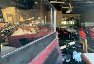 卡尔加里皮卡冲进餐厅，食客遭遇横祸
