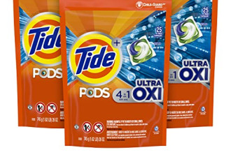 Tide PODS 强力去污4合1洗衣球75个$21.2