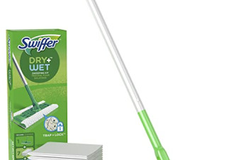 Swiffer拖把+10片干/湿拖布替换装$13.47