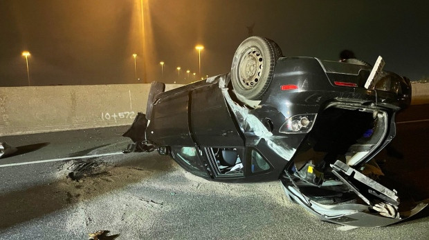 Highway 410 rollover