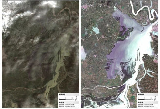卫星观测：高温下洞庭湖鄱阳湖“瘦成闪电”