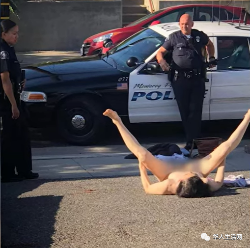 好尴尬!洛杉矶华女全裸开腿向警方挑衅:我是中国人! -6park.com