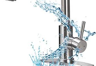 ARRISEA不锈钢水龙头$57!按钮防止飞溅