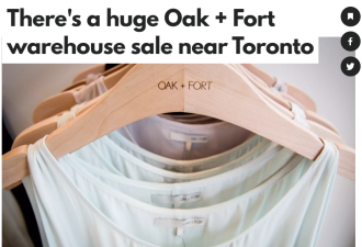 轻奢品牌Oak+Fort多伦多开仓：全品4折！Herschel也狂降价!