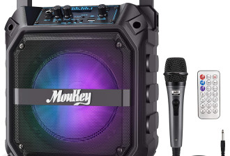 Moukey 派对卡拉OK神器 便捷充电蓝夜扬声器 送麦克风