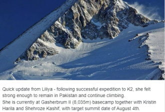 安省62岁女子成功登上世界第二山峰！打破世界纪录！