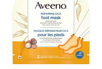 Aveeno修复足膜 益生元燕麦+乳木果油$4.29